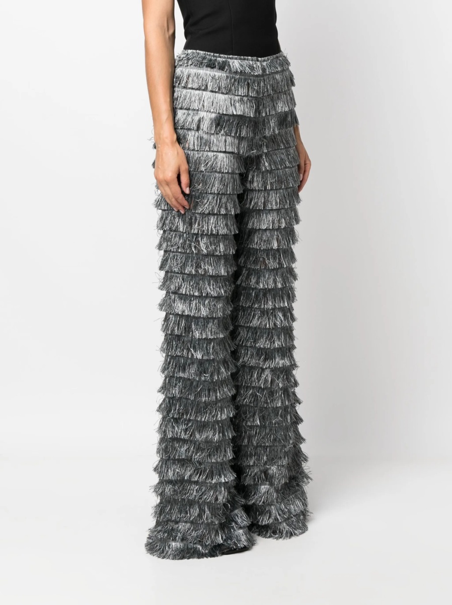 Pantaloni evazati Alberta Ferretti gri - Img 3