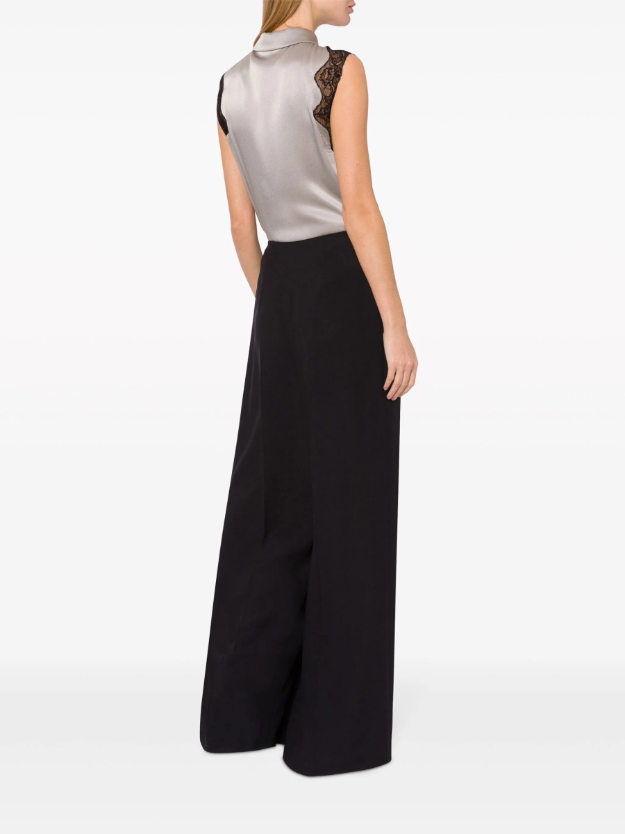 Pantaloni evazati Alberta Ferretti negri - Img 3
