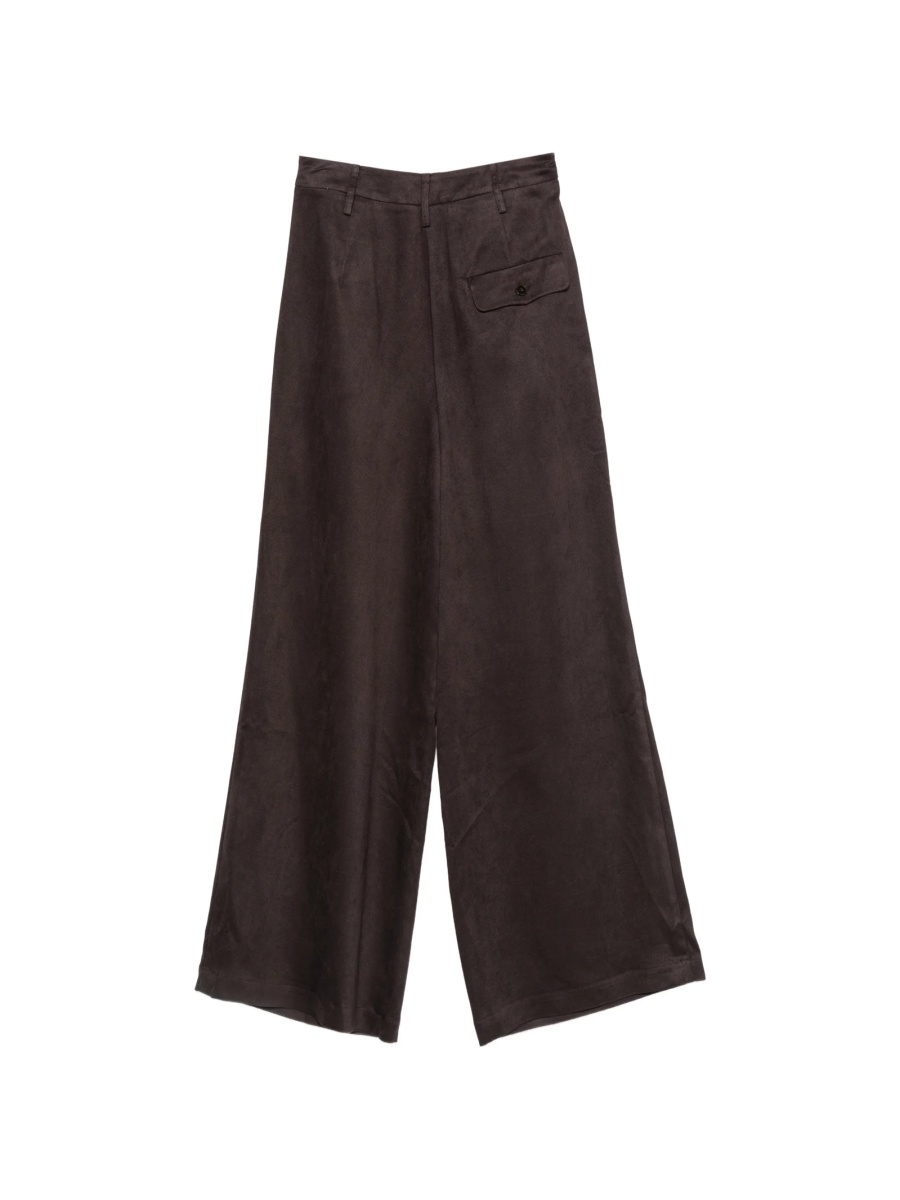 Pantaloni evazati ALYSI maro din polyester si elastan - Img 2