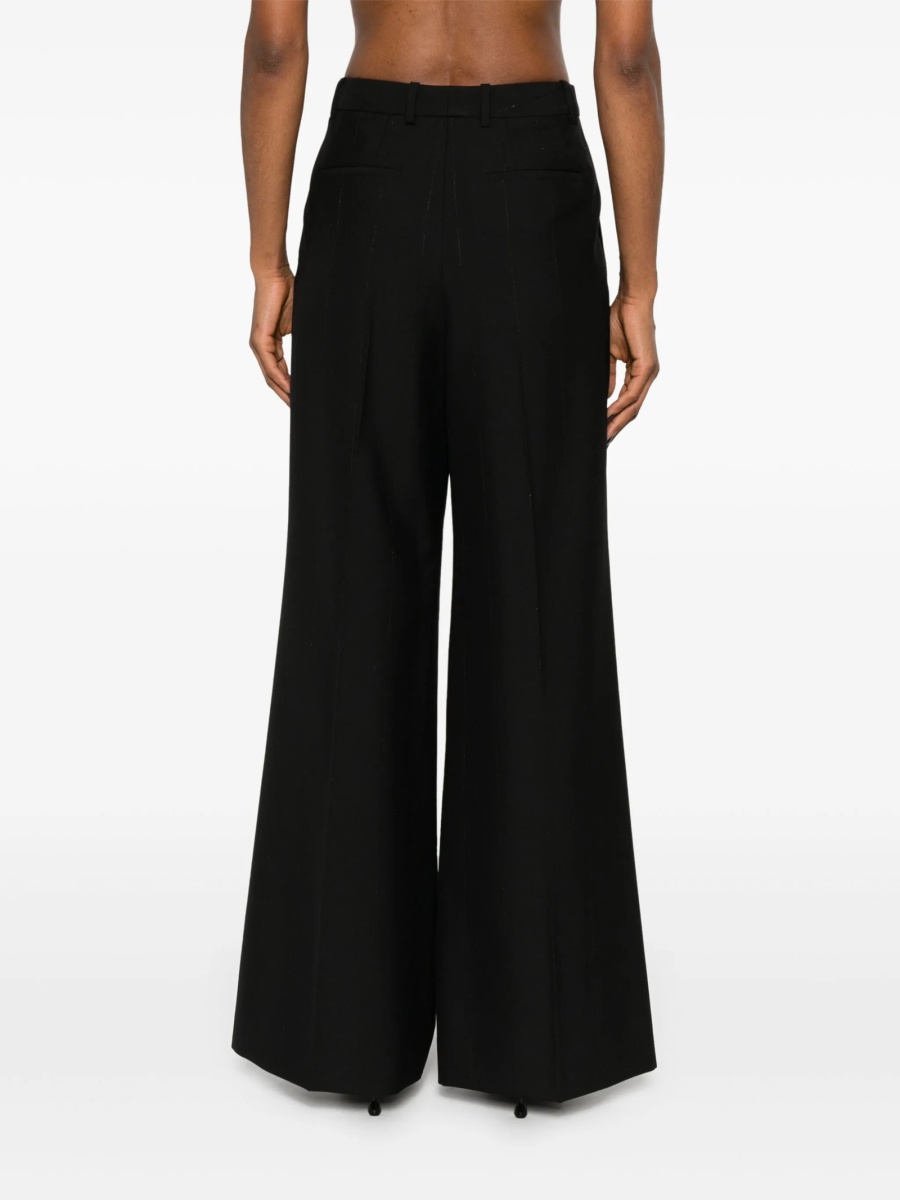 Pantaloni evazati Givenchy negri din poliamida si elastan - Img 4