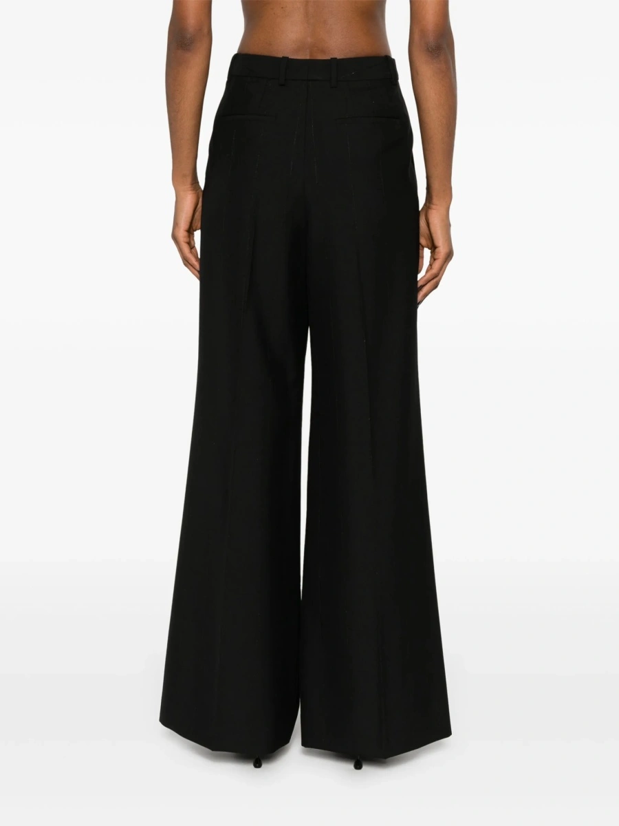 Pantaloni evazati Givenchy negri din poliamida si elastan - Img 4