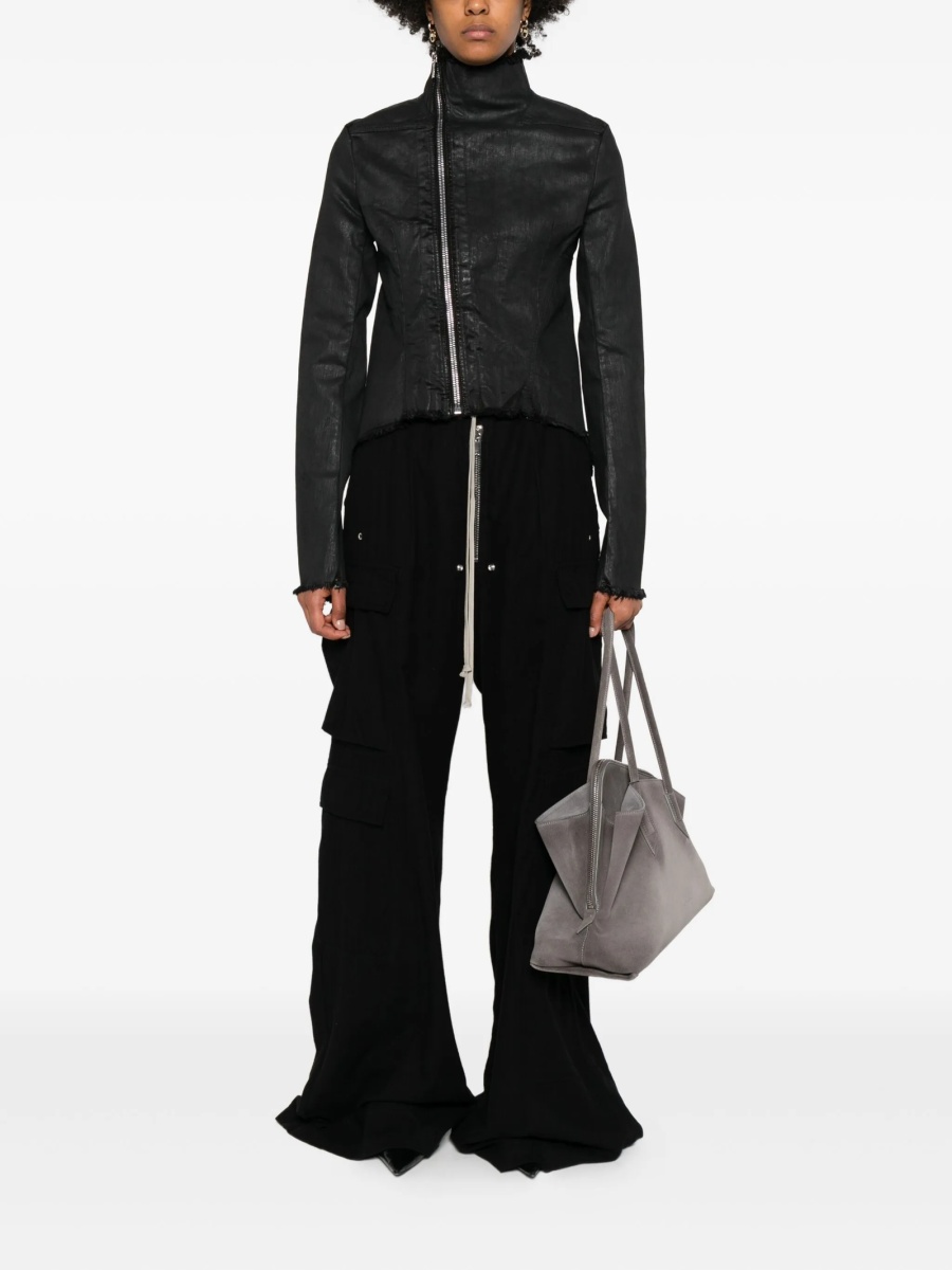 Pantaloni evazati Rick Owens negri - Img 2