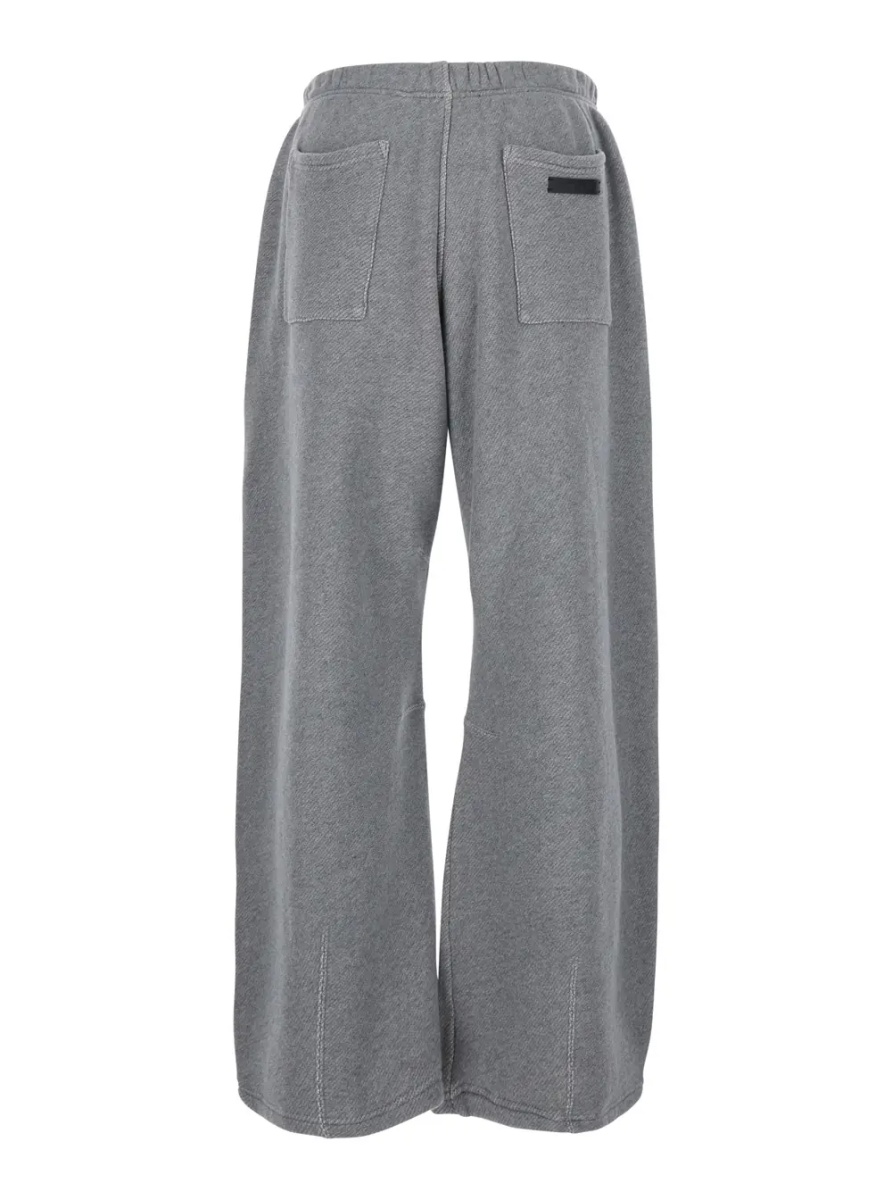 Pantaloni Gray Pants with elasticated waist and logo patch on the back in cotton for men - Img 2