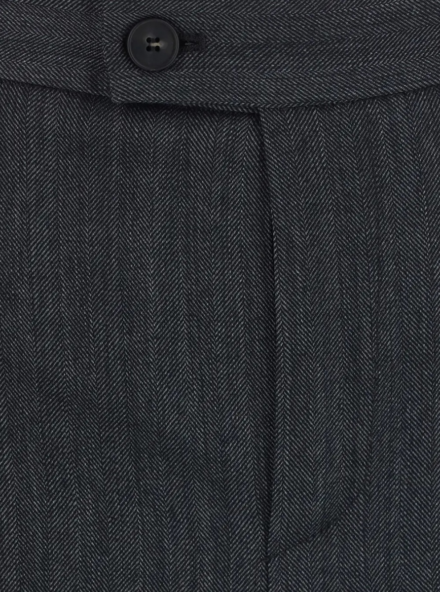 Pantaloni Gray pants with pockets and high waist for women - Img 2