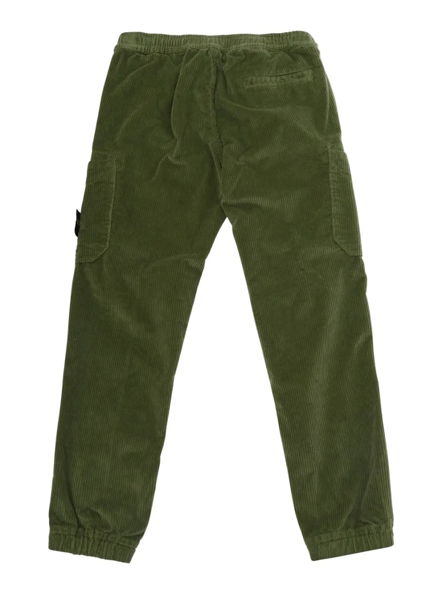 Pantaloni Green Pants with elasticated waist and logo patch on the front in cotton Boy - Img 2