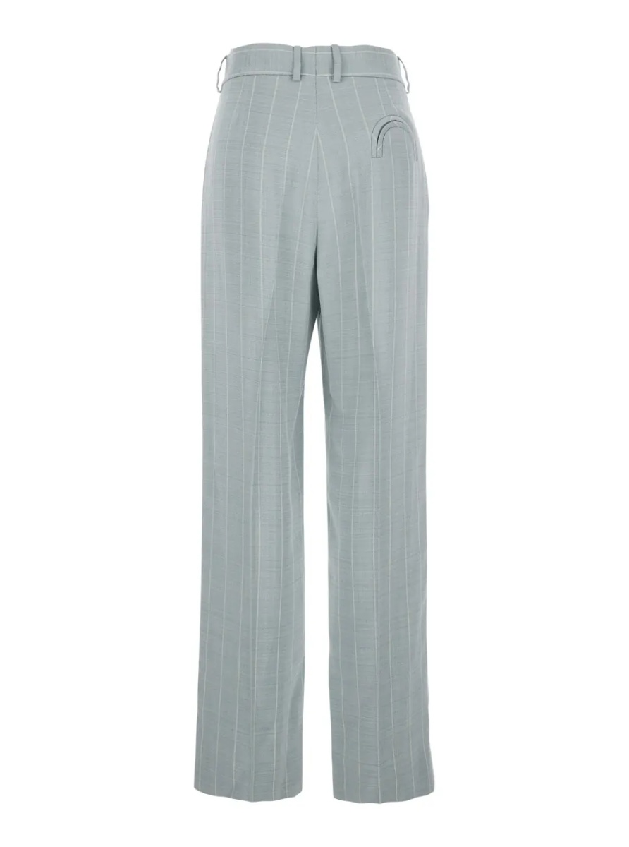Pantaloni Light blue trousers with striped motif in viscose woman - Img 2