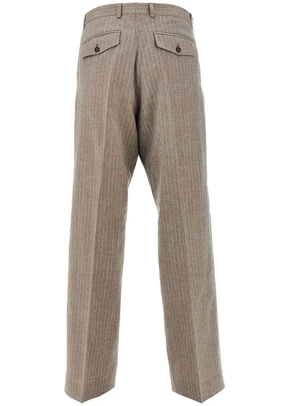 Pantaloni Linen and wool pants with darts - Img 3