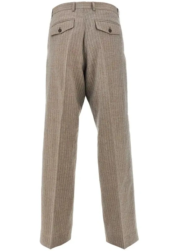 Pantaloni Linen and wool pants with darts - Img 3