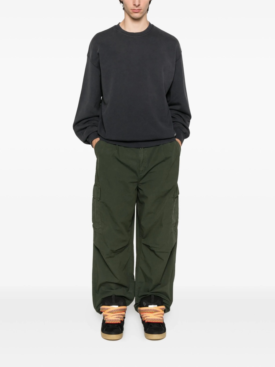 Pantaloni loose fit Carhartt verzi din bumbac - Img 2