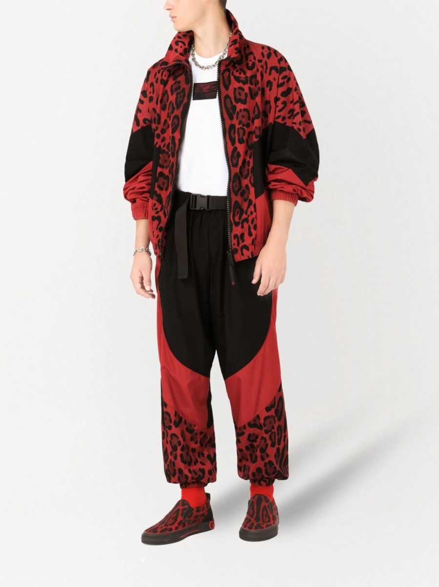 Pantaloni loose fit Dolce &amp; Gabbana Leopard negri - Img 2