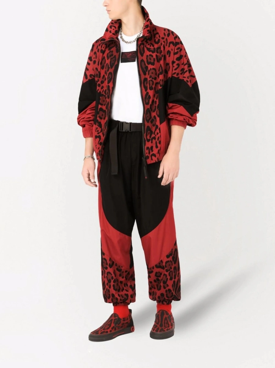 Pantaloni loose fit Dolce &amp; Gabbana Leopard negri - Img 2