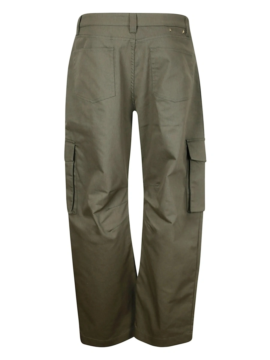 Pantaloni loose fit Golden Goose star verzi - Img 2