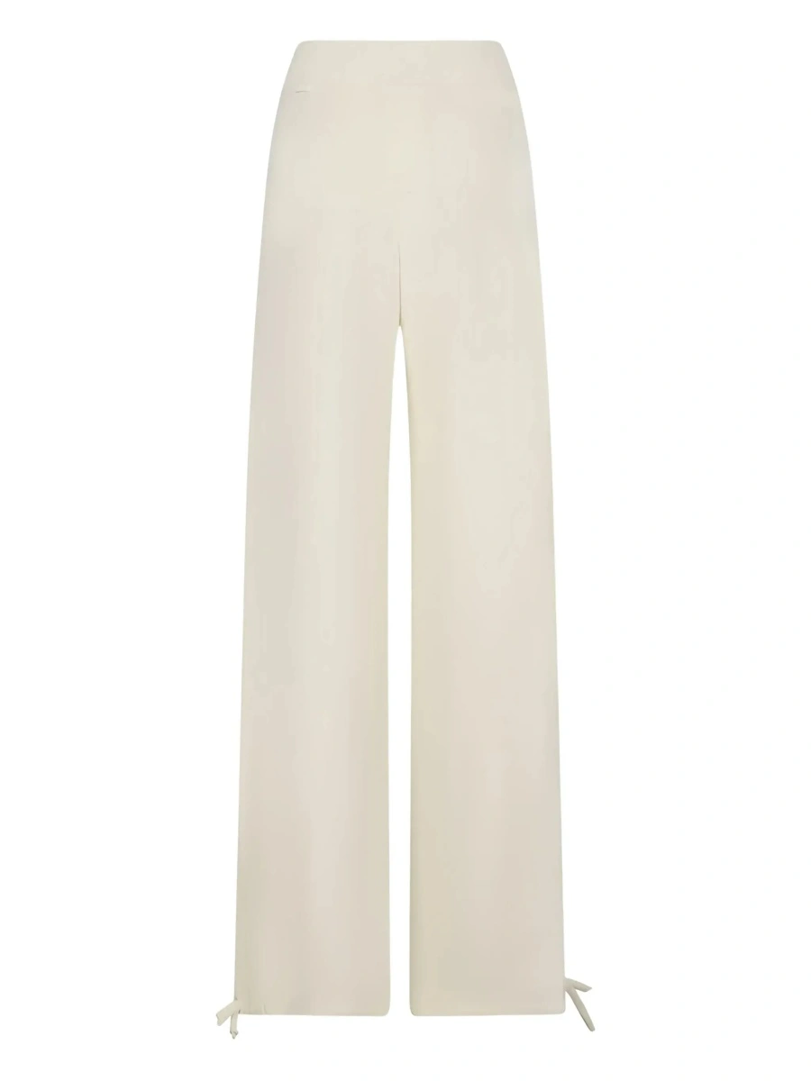 Pantaloni Max Mara albi din lana - Img 4