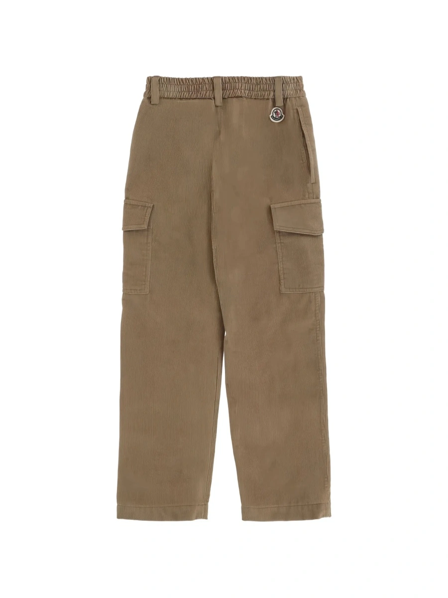 Pantaloni Moncler maro din cord - Img 4