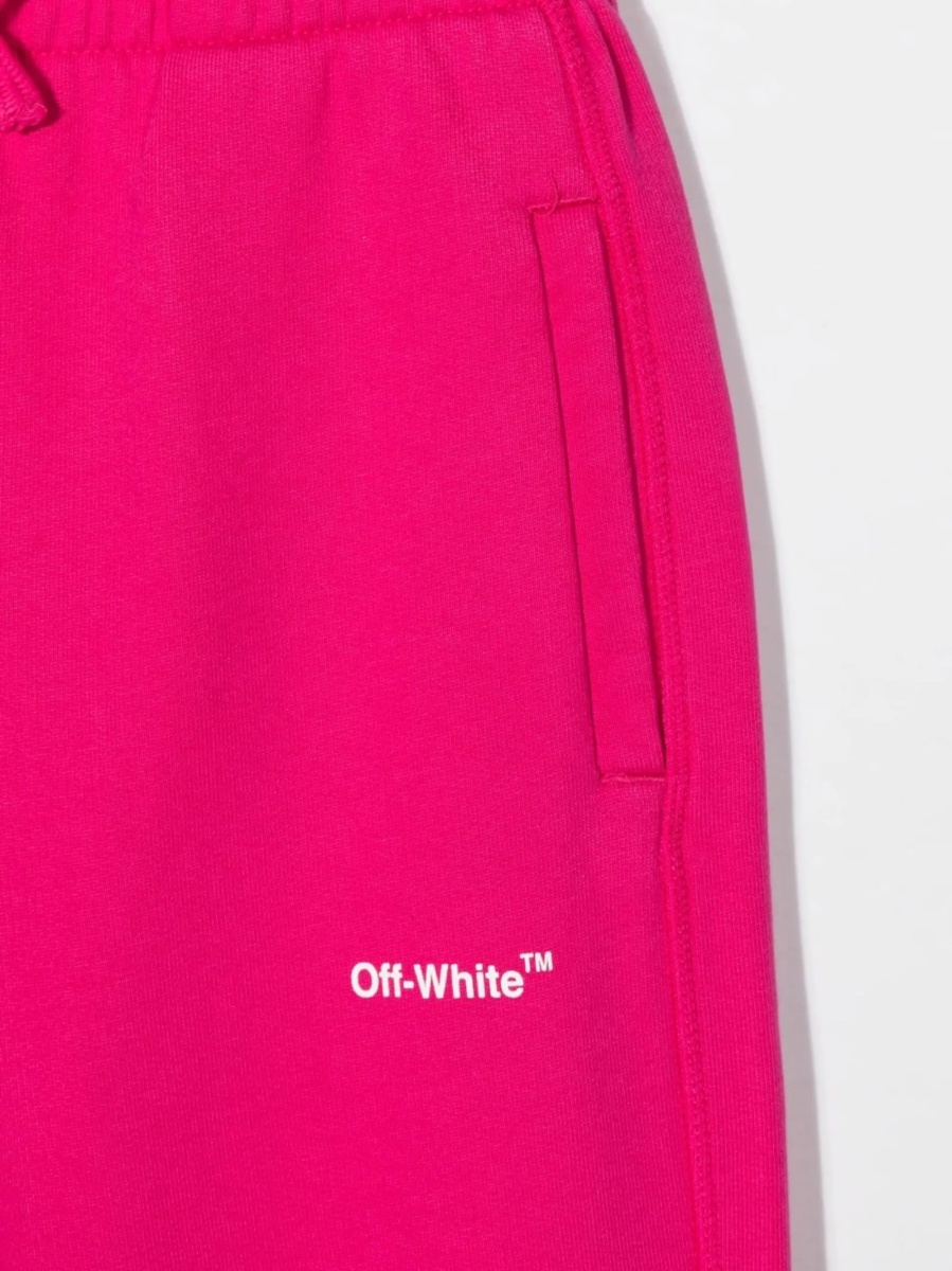 Pantaloni Off-White roz din bumbac - Img 3