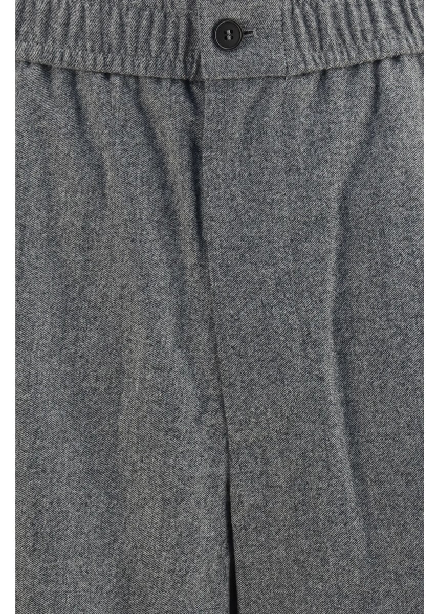 Pantaloni Oversized Pants in wool and cashmere with denim effect - Img 3