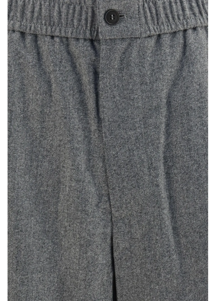Pantaloni Oversized Pants in wool and cashmere with denim effect - Img 3