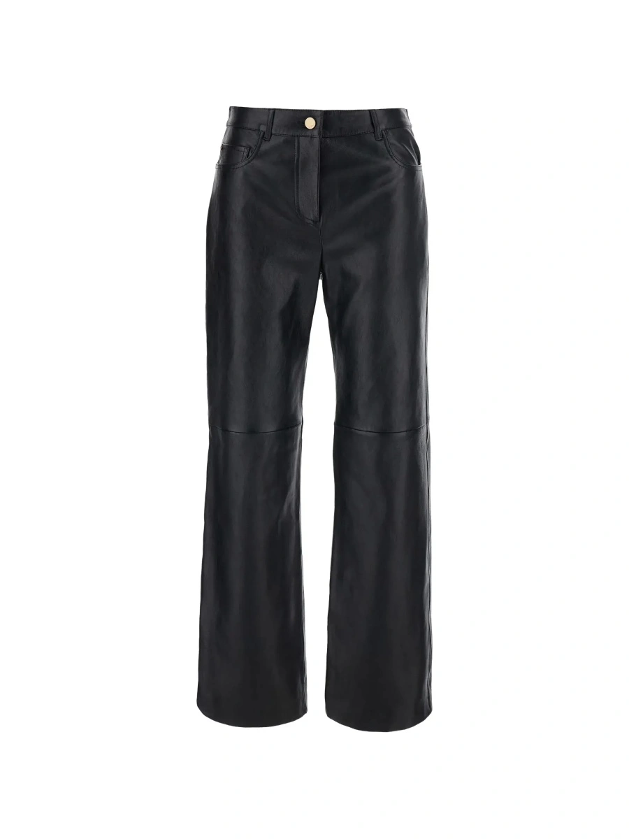 Pantaloni 'Pesca' Black Pants with Five-Pocket Design in Leather for Women - Img 6