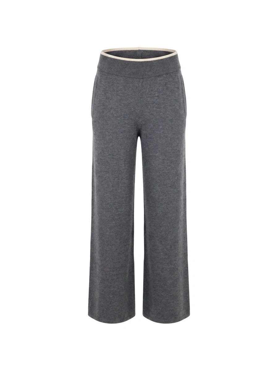 Pantaloni Pinko gri din lana si casmir - Img 5