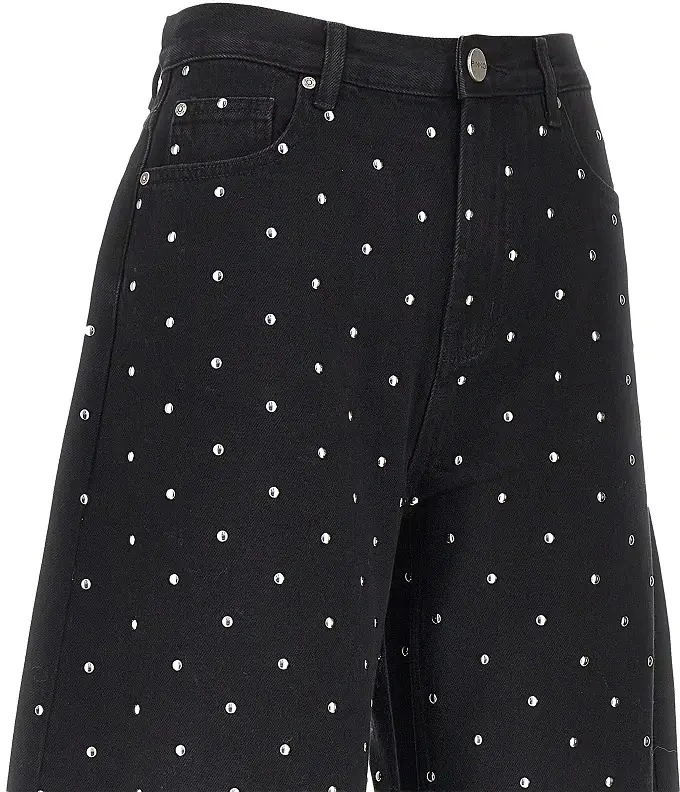 Pantaloni Pinko negri din denim - Img 2