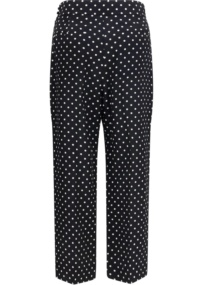 Pantaloni Polka-dot crêpe de chine Pants - Img 2