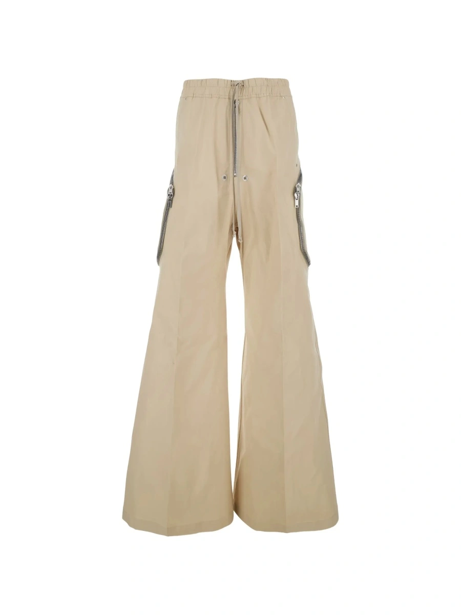 Pantaloni Rick Owens bej din bumbac - Img 6