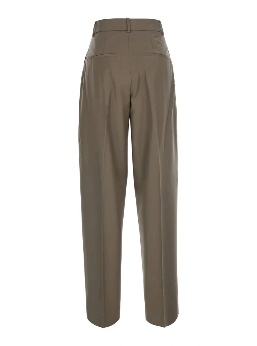 Pantaloni ROHE maro din lana - Img 2