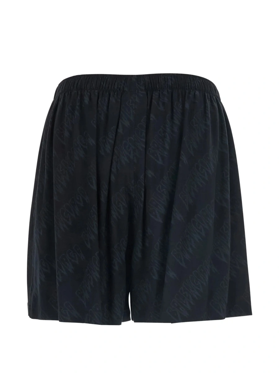 Pantaloni scurti Balenciaga negri din vascoza - Img 4