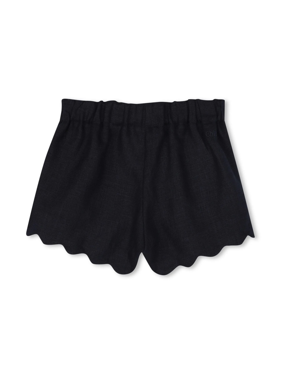 Pantaloni scurti Chloe albastri din in - Img 2