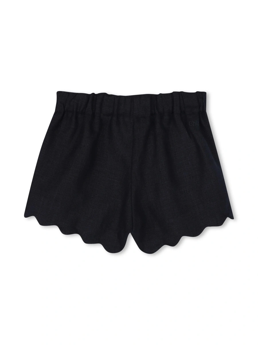 Pantaloni scurti Chloe albastri din in - Img 2