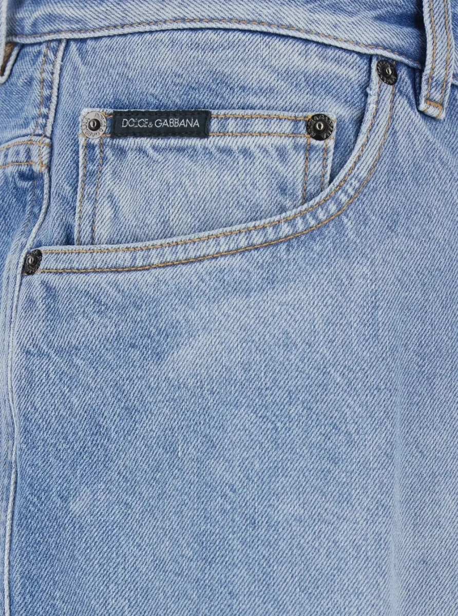 Pantaloni scurti Dolce &amp; Gabbana albastri din denim - Img 3