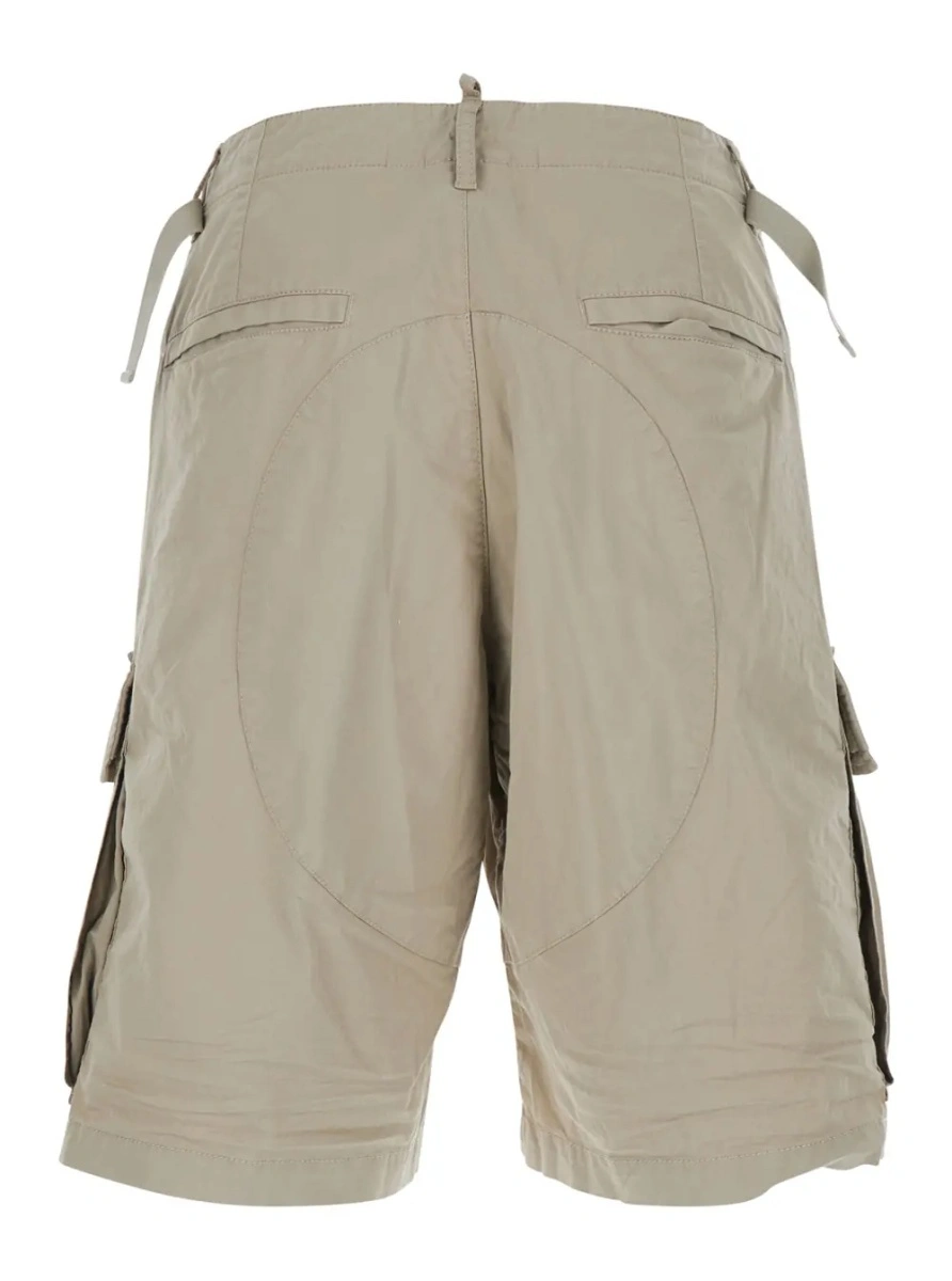 Pantaloni scurti DSQUARED2 bej din bumbac - Img 2