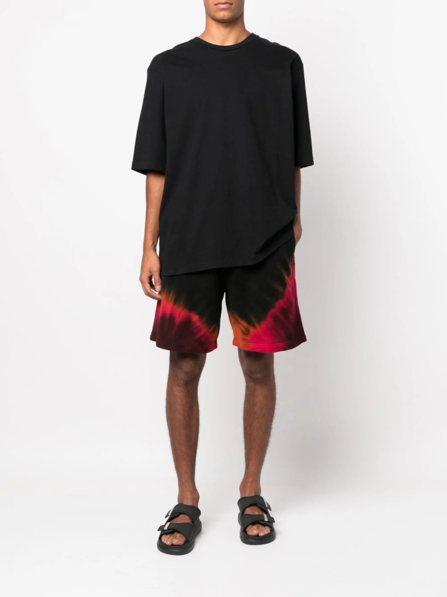 Pantaloni scurti DSQUARED2 negri din bumbac - Img 2