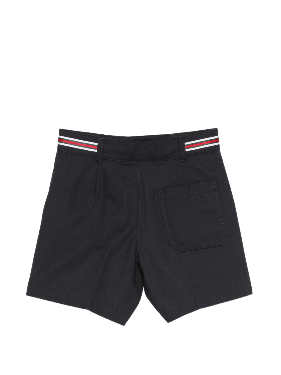 Pantaloni scurti Gucci albastri din bumbac si vascoza - Img 2