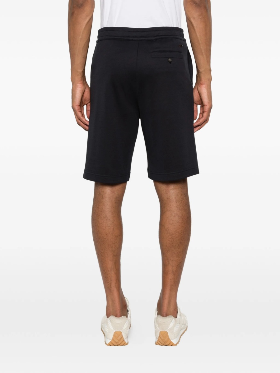 Pantaloni scurti Herno albastri din bumbac - Img 4