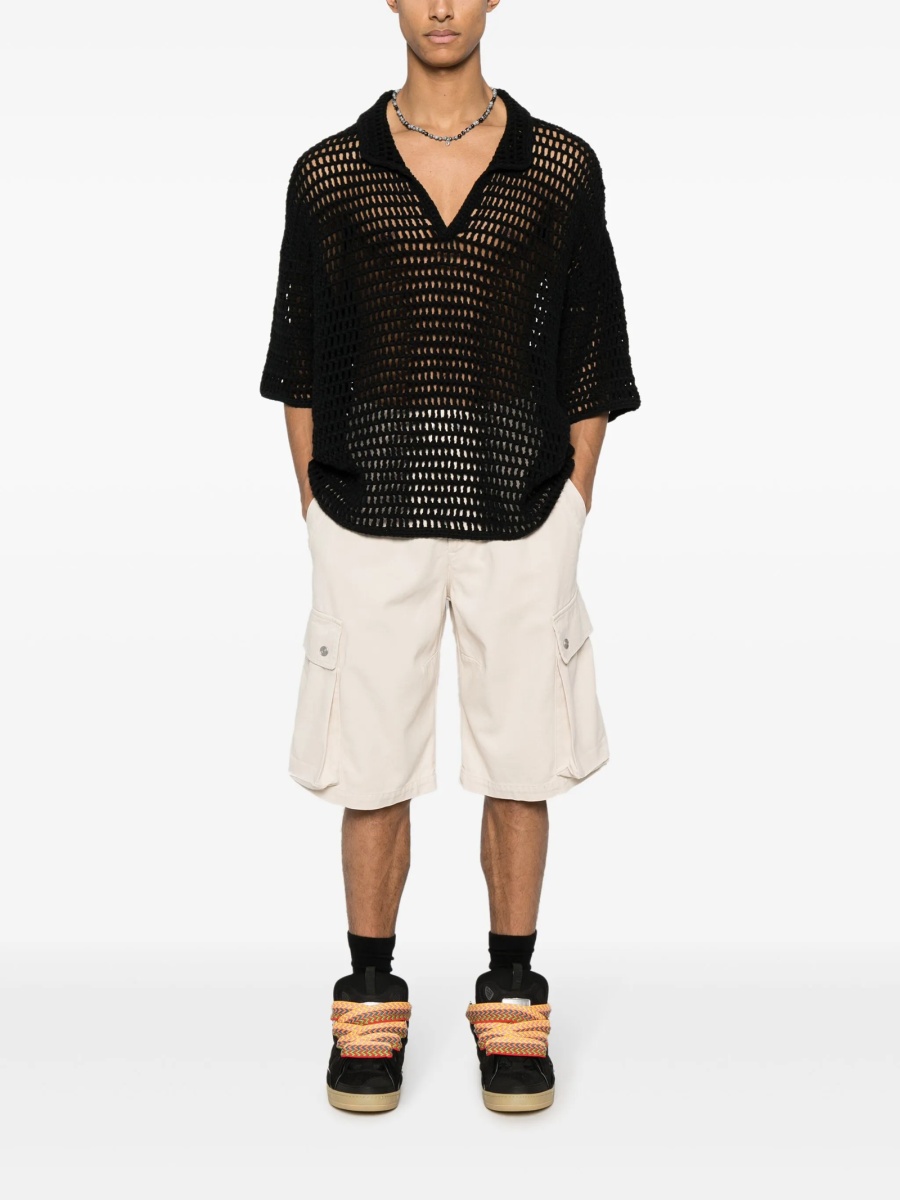 Pantaloni scurti Isabel Marant neutri din lyocell si bumbac - Img 2