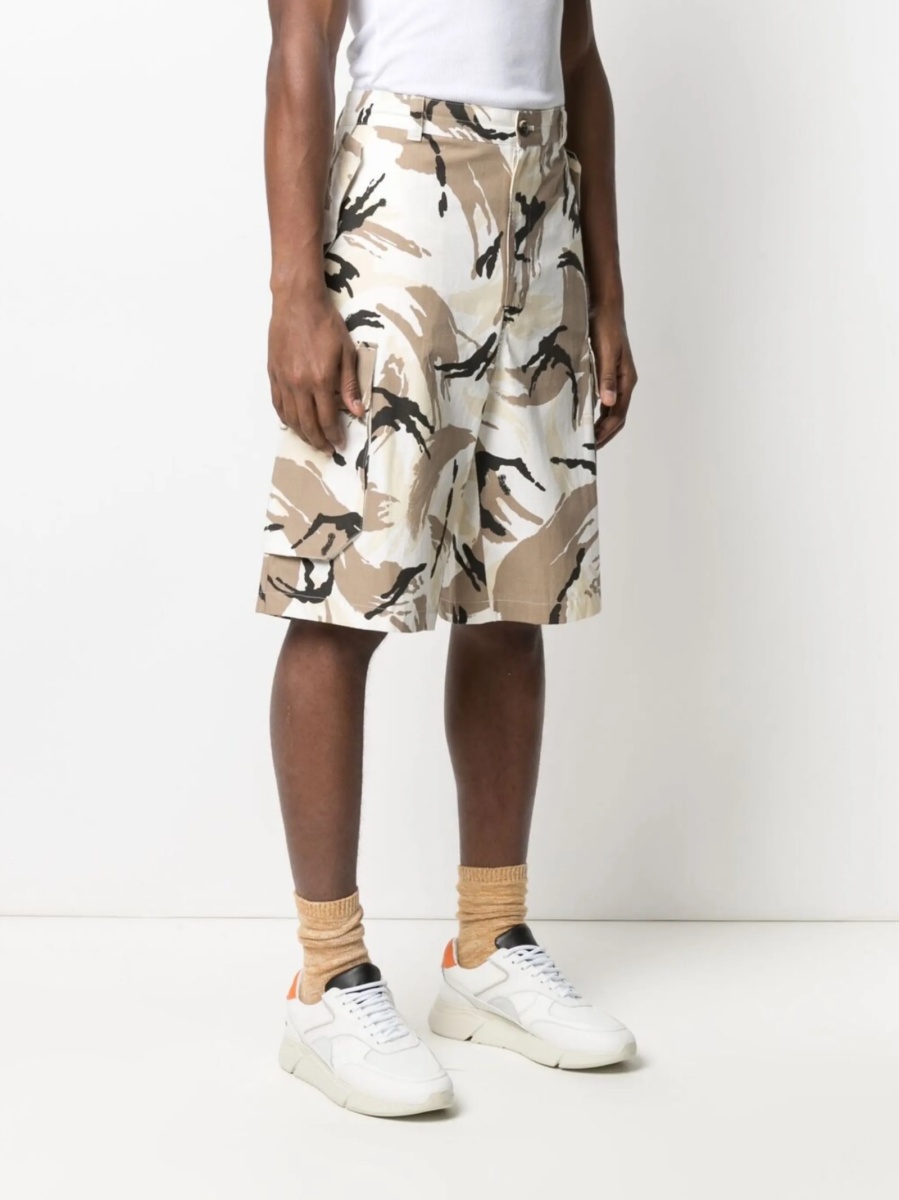 Pantaloni scurti Kenzo albi din bumbac - Img 3