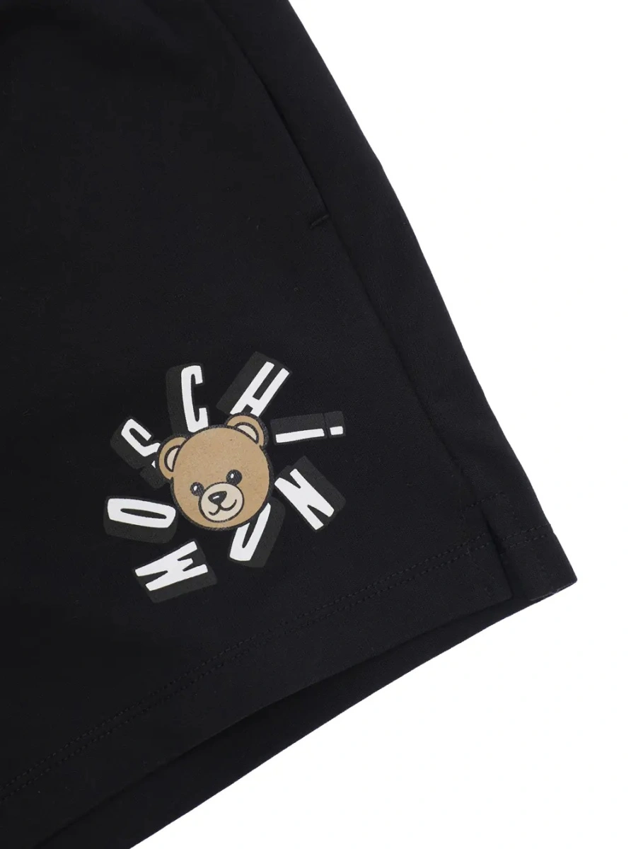 Pantaloni scurti MoschinoS negri din bumbac - Img 3