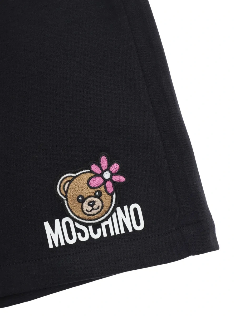 Pantaloni scurti MoschinoS negri din bumbac - Img 3