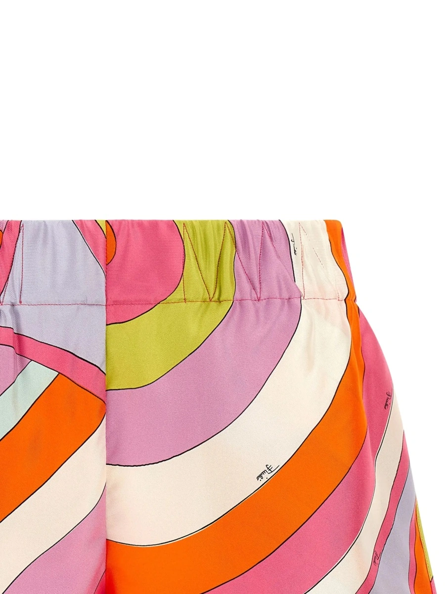 Pantaloni scurti PUCCI multicolor din matase - Img 6