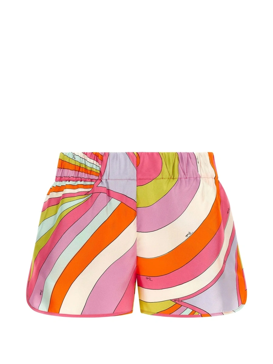 Pantaloni scurti PUCCI multicolor din matase - Img 8