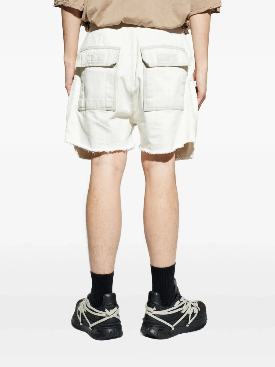 Pantaloni scurti Rick Owens neutri din bumbac - Img 4
