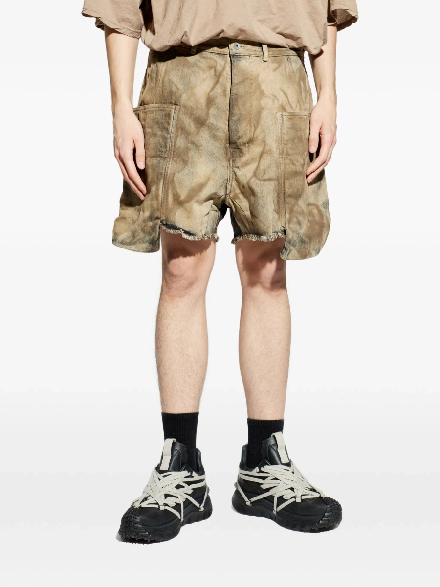 Pantaloni scurti Rick Owens neutri din bumbac - Img 3