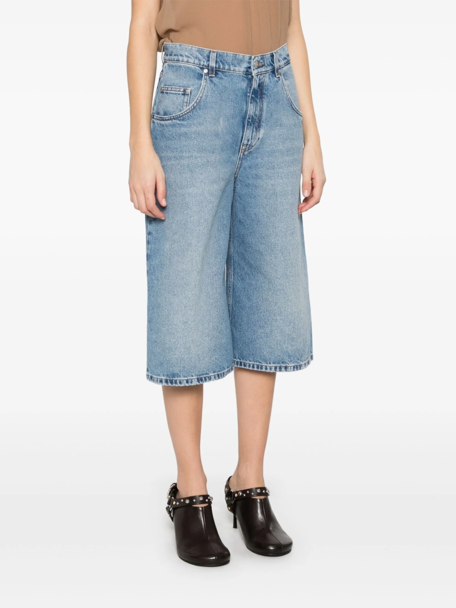 Pantaloni scurti Stella McCartney albastri din bumbac - Img 3