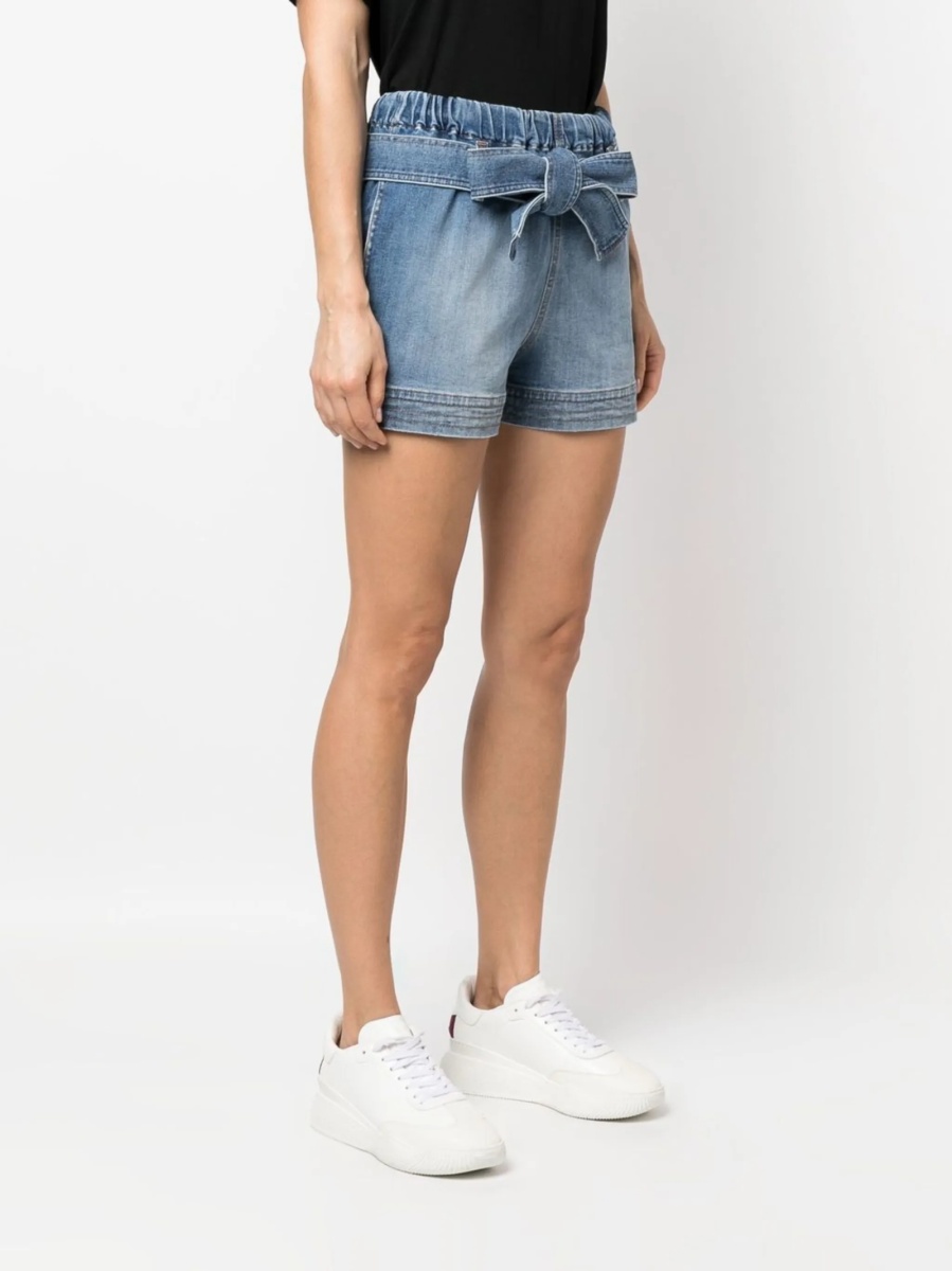 Pantaloni scurti Stella McCartney albastri din elastan si bumbac - Img 3