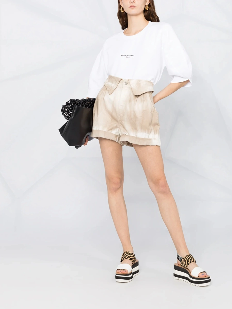 Pantaloni scurti Stella McCartney neutri - Img 2