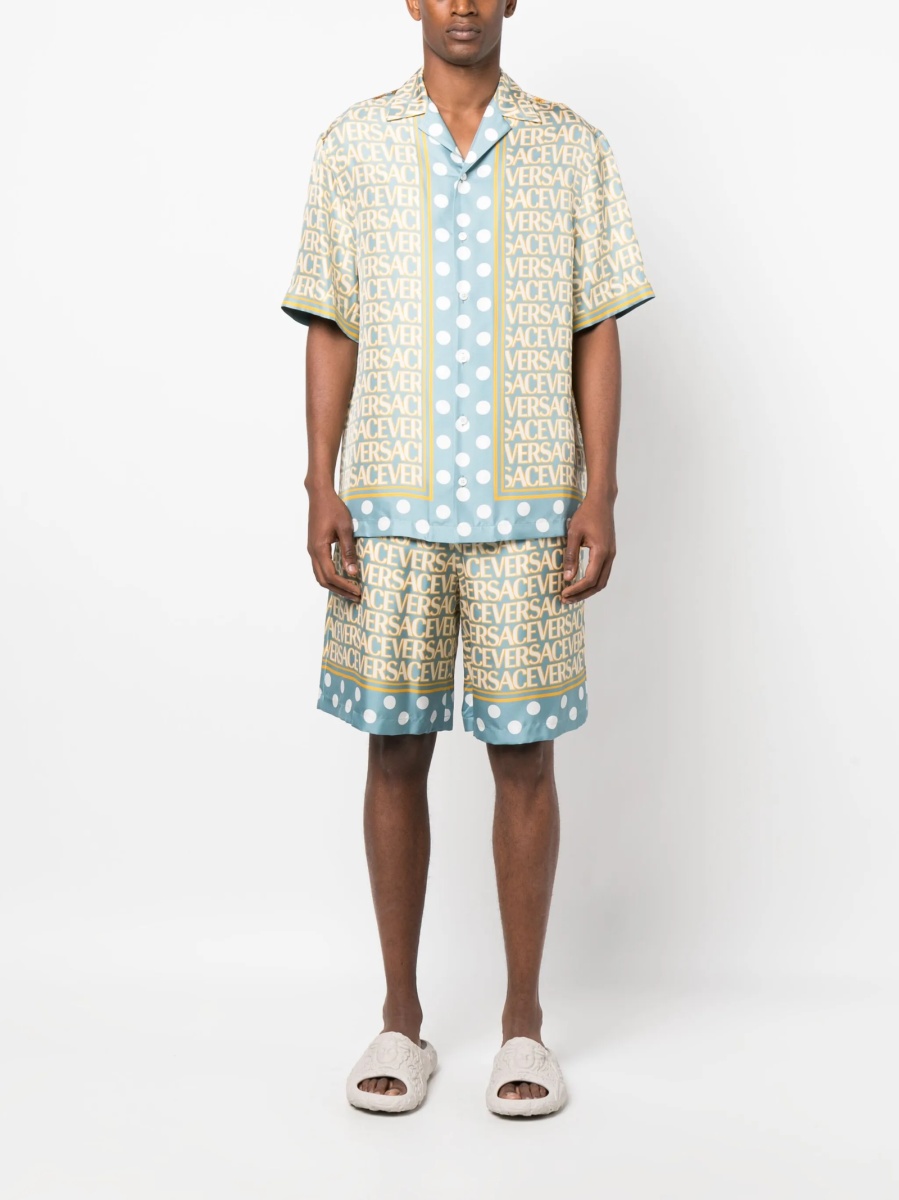 Pantaloni scurti Versace albastri - Img 2