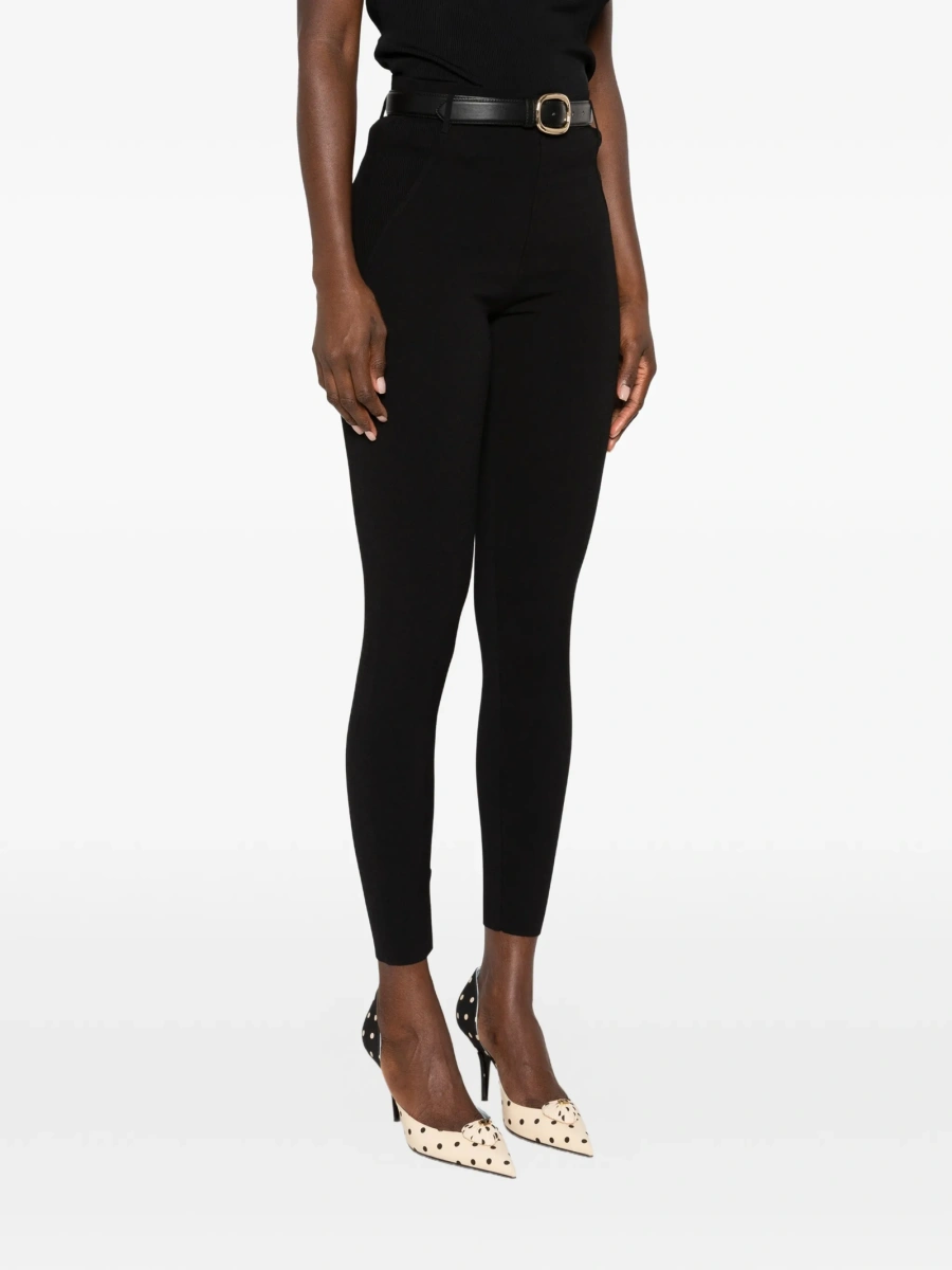 Pantaloni slim fit Self-Portrait negri - Img 3