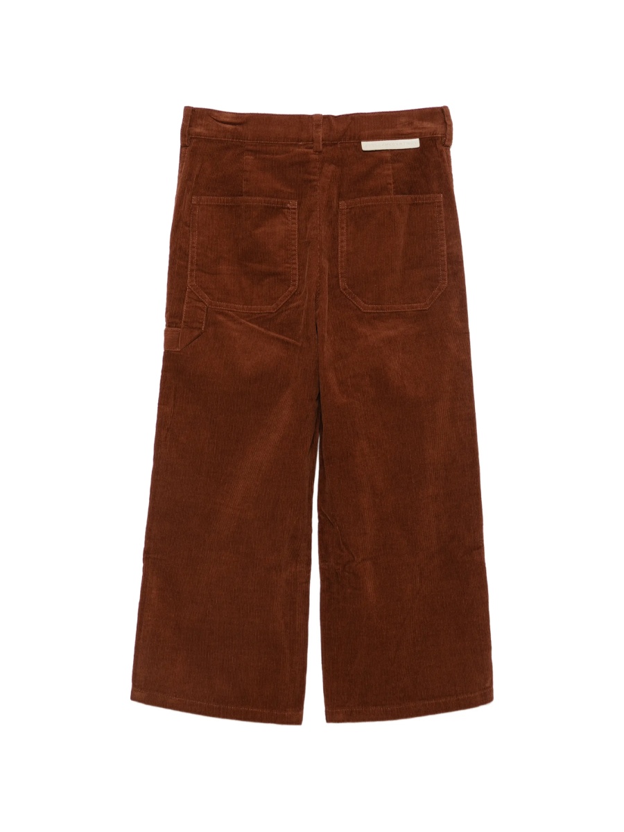 Pantaloni Stella McCartney maro din bumbac - Img 2
