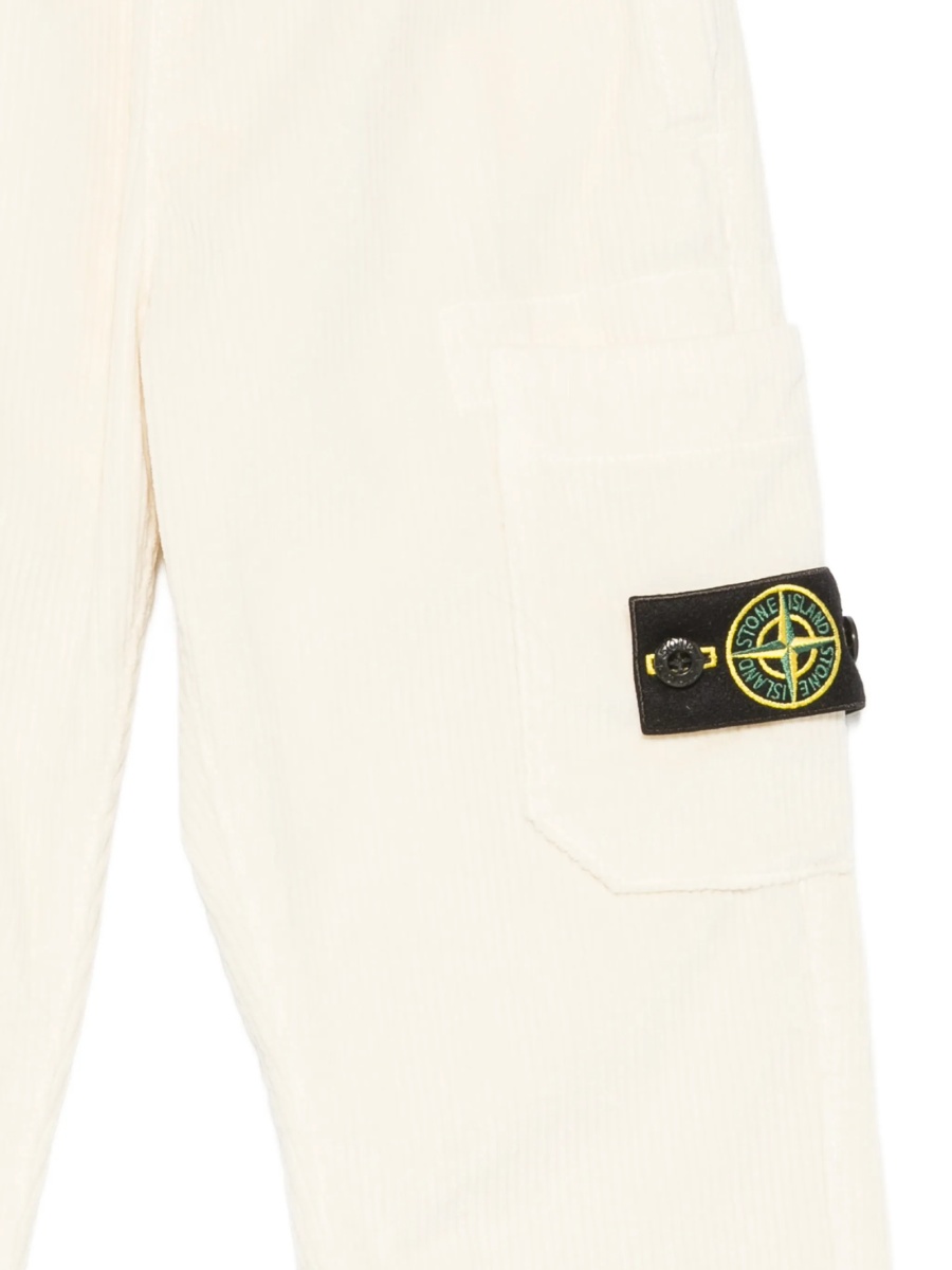 Pantaloni Stone Island neutri din bumbac si elastan - Img 3